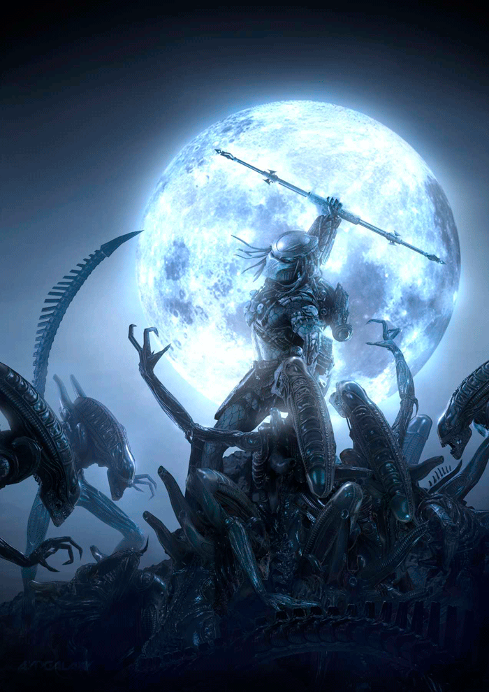 皇冠 电影海报 漫画英雄 异形大战铁血战士 Pre