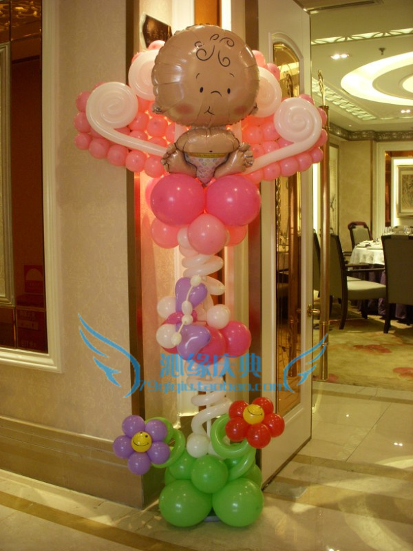 南京宝宝周岁百天满月气球布置 进口铝箔气球