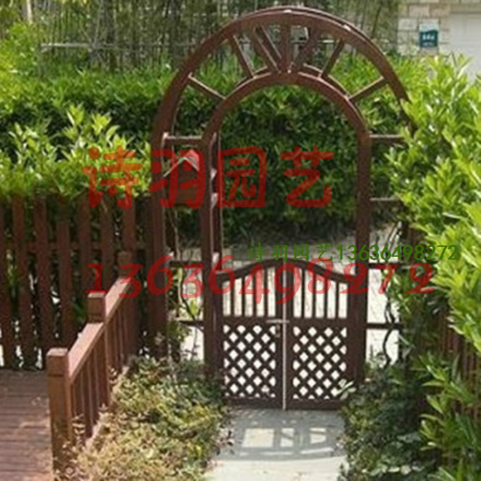 户外防腐木门楼木门木制栅栏门楼阳台庭院室外