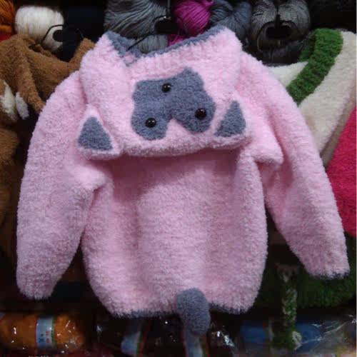 新款<em>女童</em>纯<em>手工编织</em>珊瑚绒<em>毛衣</em>宝宝线衣儿童卡