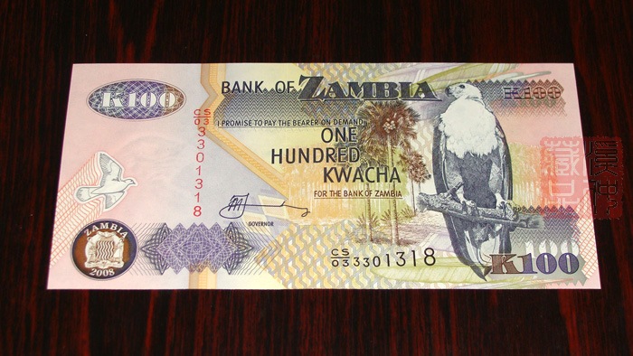 全新赞比亚货币100克瓦查\/2008版|一淘网优惠