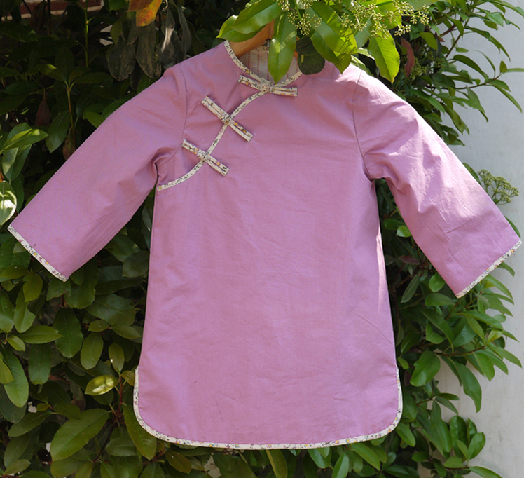 儿童中式旗袍 原创设计 改良复古唐装 中式连衣