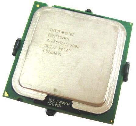 英特尔Intel\/奔腾4 2.8G CPU 775针脚 单核处理