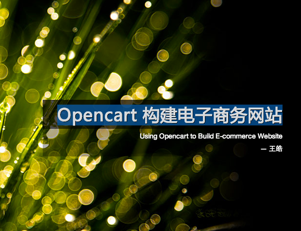 宁皓Opencart 构建电子商务网站opencart 二次
