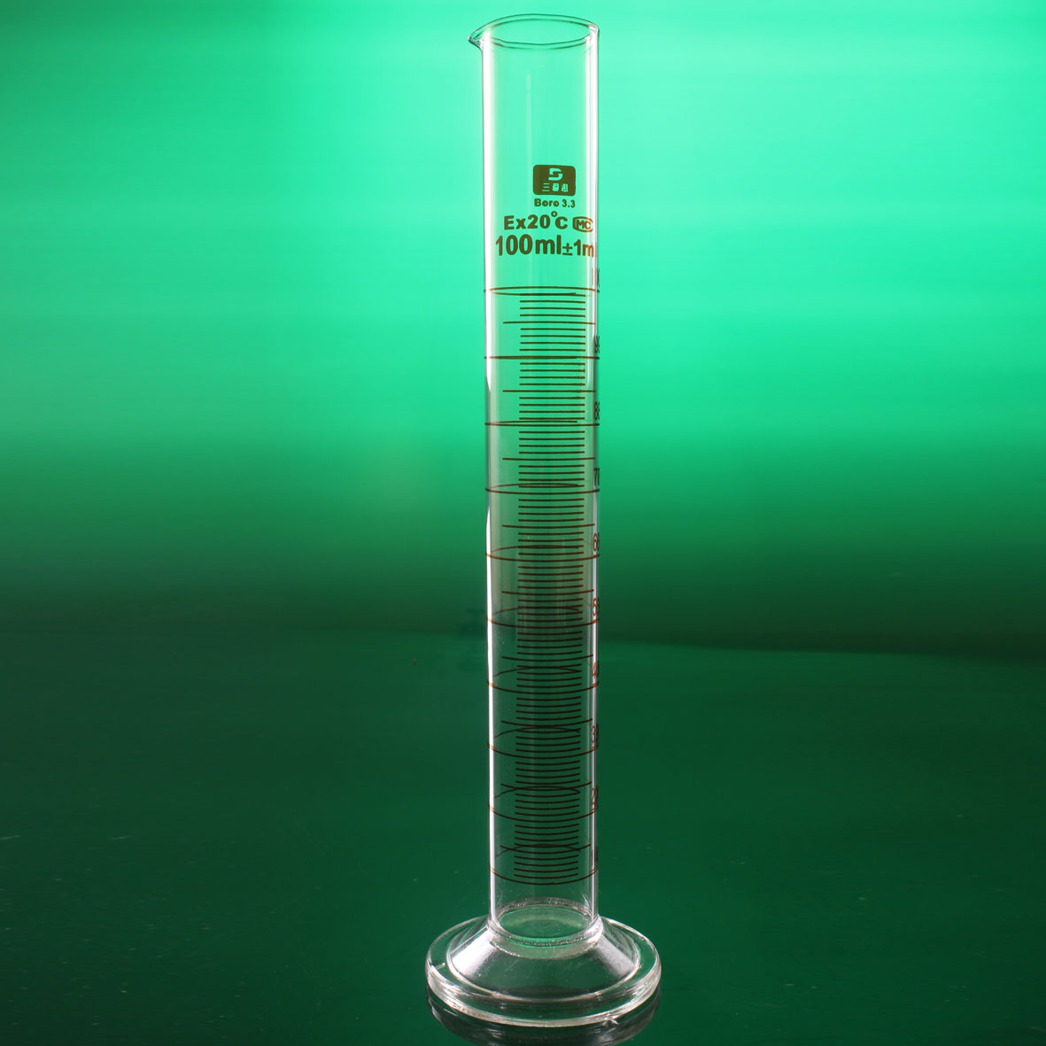 三爱思牌 玻璃量筒 量筒100ml 精确测量液体工具