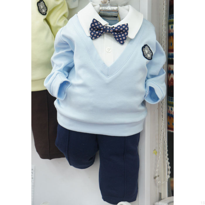 韩国 进口童装 男婴百日礼服套装  百日宴 小礼服