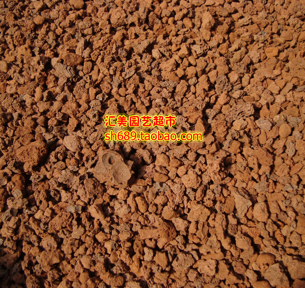 多孔超硬红火山石 盆景石 多肉土 铺面石 500克