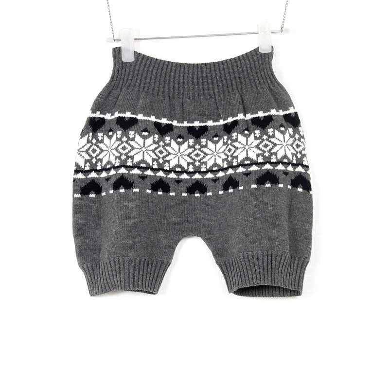 2013春秋<em>哈伦</em> <em>毛线短裤</em> 针织提花可爱<em>短裤</em> 欧美