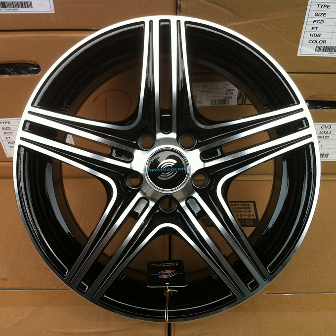 【胎龄天下】双5幅黑色底车面汽车改装轮毂汽