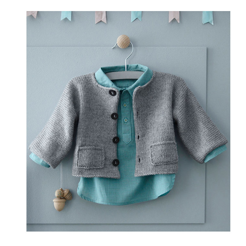 <em>织</em>黛纯手工diy编织新款时尚<em>小宝宝婴儿开衫圆</em>