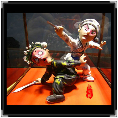 (可预订)齐琳软陶作品~三岔口 京剧名段 卡通脸