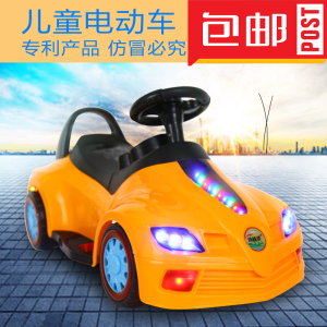 新款儿童可坐人遥控电动车小孩溜溜玩具车带音