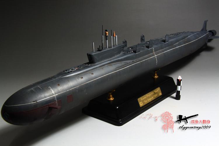 潜艇模型代工 俄罗斯海军 北风之神级 弹道导弹核潜艇 1/350 旧化