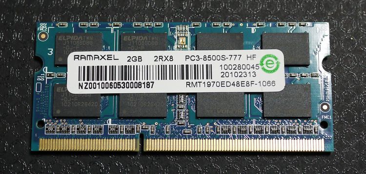 联想 记忆科技Ramaxel DDR3 2G 1066 1067笔