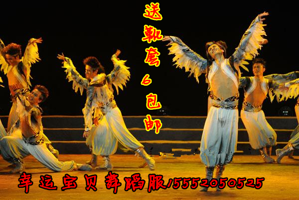 庆元旦春节演出舞蹈服装 群舞鸿雁舞蹈服装男