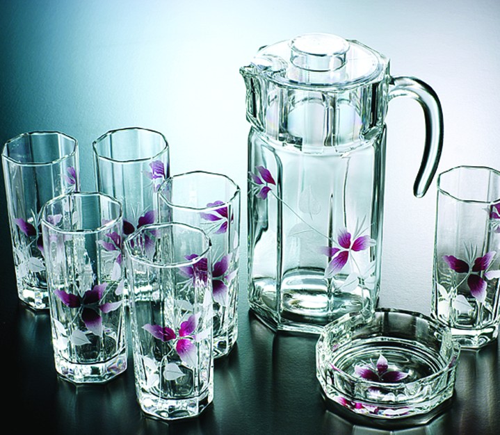 克瑞斯托 NC-6044 八方四海八角喷色水具八件