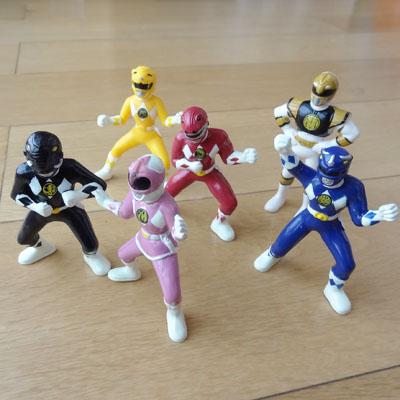 超人 美版恐龙战队power ranger超能战士 塑料儿童玩具6色