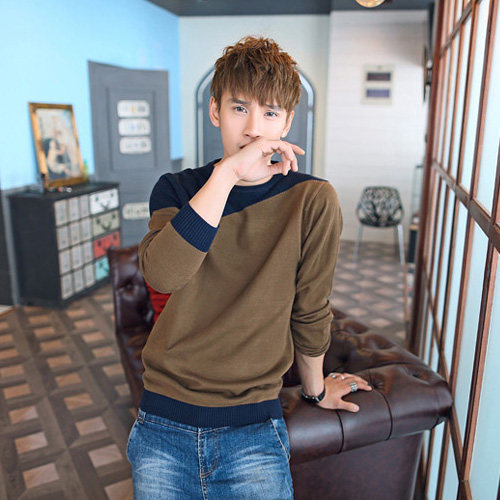 2013秋装新款<em>男生毛衣</em>韩版<em>修身</em>开衫针织衫 男