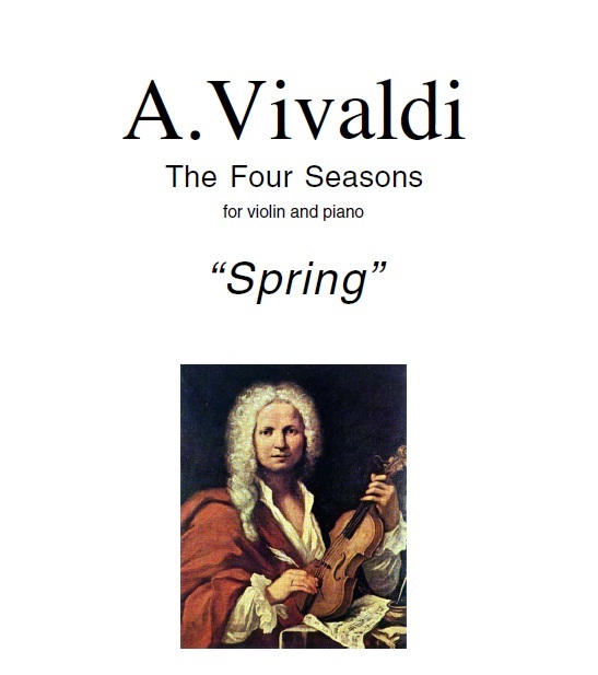 维瓦尔第 四季 春夏秋冬小提琴谱与钢琴总分谱
