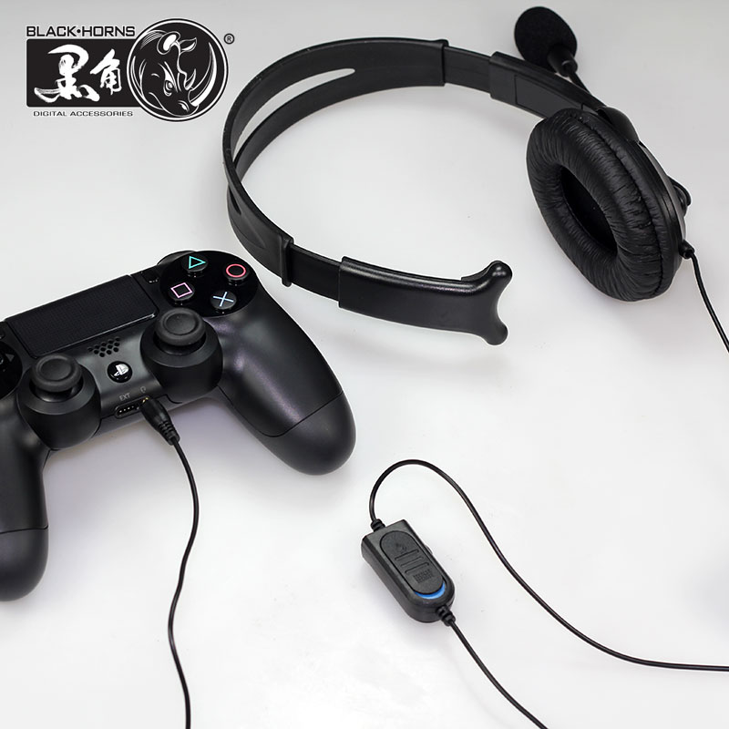 黑角 PS4游戏语音耳机PS4手柄耳机语音耳机