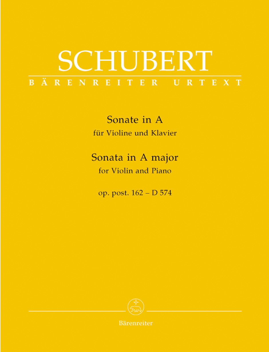 德国原版乐谱骑熊 舒伯特:A大调小提琴奏鸣曲