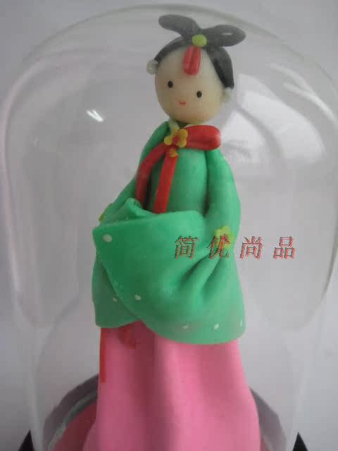 韩国朝鲜族旅游纪念品 硅胶人物雕塑摆件 丹东