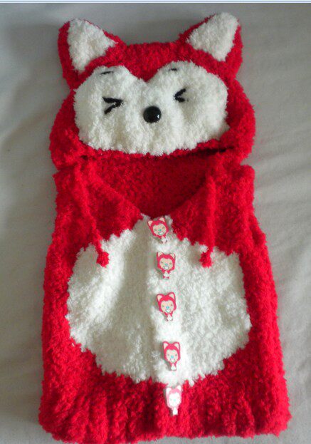 【成品】手工<em>编织绒绒线 阿狸马甲</em>背心儿童宝