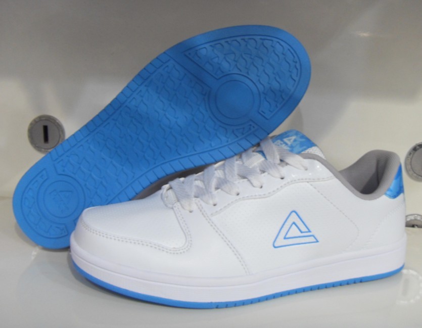 品匹克 PEAK 男板鞋 E13527B 大白中兰色 清