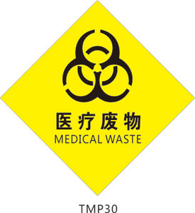 -垃圾分类标贴 垃圾桶贴纸 感染性废物标识牌