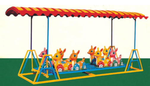 八人双鹿彩蓬浪船大型玩具滑梯社区游乐设施幼