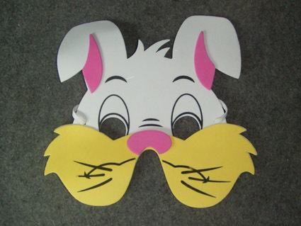 泡沫头饰 幼儿园表演面具 动物面具 兔子面具3