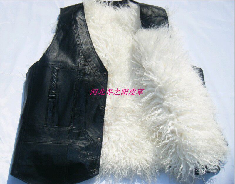 中老年男士绵羊皮真皮长<em>羊毛马甲男款</em>真<em>羊毛马</em>