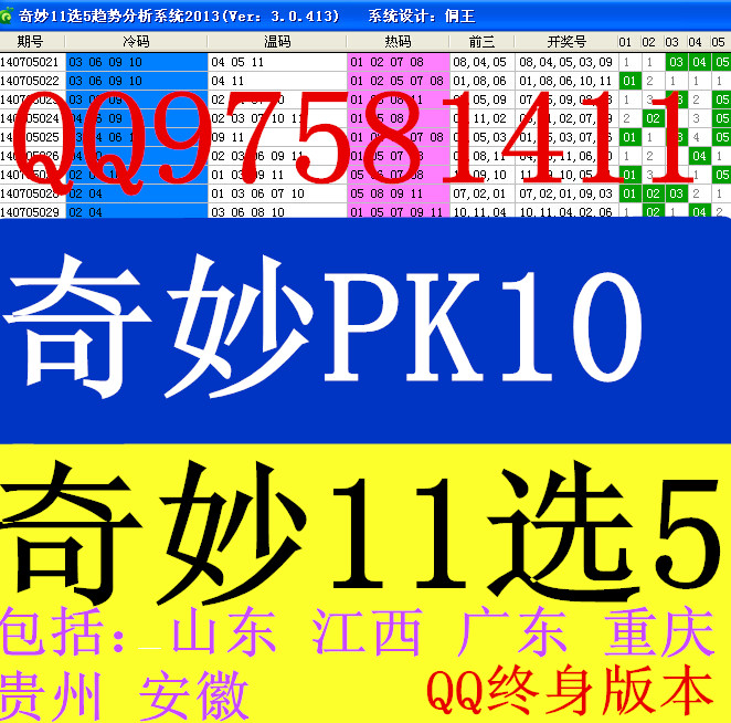 奇妙3.0奇妙11选5 PK10 时时彩软件1.0 2.0综