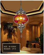 波西米亚咖啡厅餐厅酒店民族复古浪漫土耳其铁艺珐琅彩玻璃吊灯