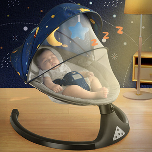 电动婴儿摇摇椅音乐睡床带娃摇摇床安抚椅儿童德国。摇篮床耐用