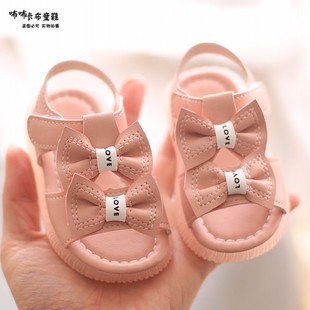 夏季儿童女宝宝凉鞋公主0婴儿，鞋子学步1一3岁2小童软底防滑女童鞋