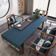 高档学习书桌布长方形棉麻台布中式简约布艺茶桌垫布绘画桌餐桌布