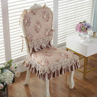 欧式餐桌布椅垫椅套奢华椅子垫子，靠背一体坐垫连体歺椅垫梳妆椅垫