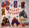 蜘蛛侠蝙蝠侠钢铁侠漫威立体气球主题儿童男孩宝宝一周岁生日装饰