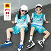 儿童篮球服训练服运动套装男童幼儿园表演服时尚透气短袖24号球衣