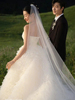 头纱新娘结婚主婚纱头纱超仙森系韩式长款拖尾白色素(白色素)纱户外婚礼