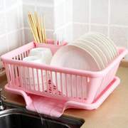 厨房放碗架塑料用品沥水，滴水碗碟架碗筷，收纳置物架收纳盒收纳篮