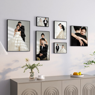 照片定制相框组合挂墙冲洗婚纱照相片做成相册墙全家福打印加裱框