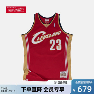 NBAMN03-04赛季骑士队詹姆斯红色客场复古球衣篮球服背心