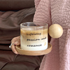 法式复古可爱圆木手柄咖啡杯耐热玻璃牛奶杯ins拿铁杯早餐麦片杯