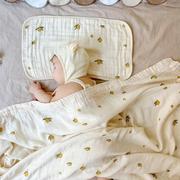六层竹棉纱布浴巾婴儿包被秋冬款 新生儿被子初生儿a类抱被襁褓毯