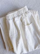 日系米白色棉麻工装直筒裤子女，夏季薄款宽松显瘦高腰阔腿凉爽长裤