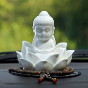 陶瓷小如来佛祖禅意摆件家居客厅佛像摆设车载车内用品保平安.
