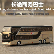 公交车玩具双层巴士模型开门公共汽车仿真儿童合金大巴车玩具车