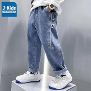 真维斯集团儿童牛仔裤薄款2024春季男童裤子，酷帅男孩韩版童装